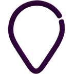 18G 3/8 Dark Purple Matte Teardrop Cartilage Closure Ring