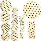 White Acrylic Scores of Sunflowers Double Flare Plug Set