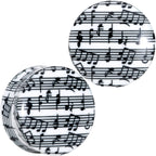 Black White Acrylic Music Notes Double Flare Plug Set