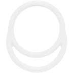 18G 3/8 White Matte Double Circle Hinged Segment Ring