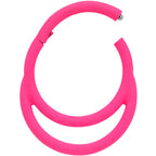 18G 3/8 Pink Matte Double Circle Cartilage Hinged Segment Ring