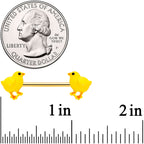 14G 9/16 Gold Tone Yellow Easter Chick Barbell Nipple Ring Set