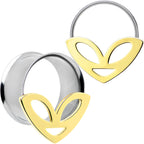Two Tone Alien Face Double Flare Tunnel Plug Set