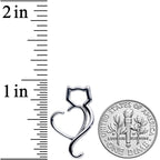 16G 5/16 Cat Lover Heart Kitty Closure Ring
