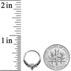 16G 3/8 Clear Gems Gothic Bee Hinged Segment Ring