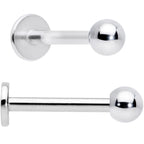 16G 5/16 Clear CZ Gem Flower Butterfly Labret Tragus Set of 3
