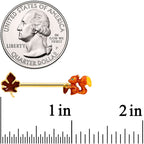 14G 9/16 Gold Tone Happy Squirrel Autumn Barbell Nipple Ring Set