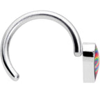 18G 5/16 Rainbow Tie Dye Heart Valentines Day Nose Hoop