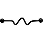14G Black Pulse Wave Project Bar 38mm
