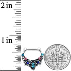 16G 5/16 Pink Blue Gem Festive Fashion Cartilage Clicker