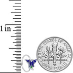 20G 5/16 Beautiful Blue Butterfly Nose Hoop