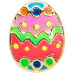 16G 5/16 Gold Tone Funky Painted Easter Egg Labret Monroe Tragus