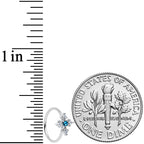20G 5/16 Clear Blue Gem Renaissance Cross Nose Hoop