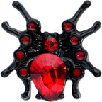 16G 5/16 Red Gem Black Spider Halloween Labret Monroe Tragus
