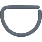 18G 3/8 Grey Matte D Shape Septum Ring