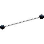 14G Blue Black Ombre Soft Finish Industrial Barbell 38mm Set of 4