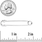 14G Clear Gem Punk Rock Safety Pin Industrial Barbell 38mm