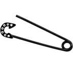 14G Clear Gem Black Punk Rock Safety Pin Industrial Barbell 38mm