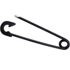 14G Black Matte Punk Rock Safety Pin Industrial Barbell 38mm