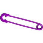 14G Purple Matte Punk Rock Safety Pin Industrial Barbell 38mm
