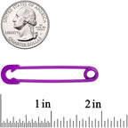 14G Purple Matte Punk Rock Safety Pin Industrial Barbell 38mm