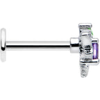 16G 5/16 Purple Green Gem Dragonfly Labret Monroe Tragus