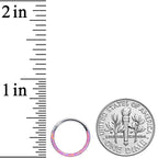 16G 3/8 Pink Synthetic Opal Implant Grade Titanium Segment Ring