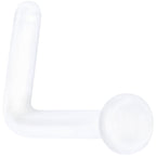 18G 1/4 Clear Bioplast Flat Top L Shape Nose Retainer Set of 10