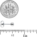 4mm Cubic Zirconia Bezel G23 Titanium Post Stud Earrings