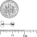 5mm Cubic Zirconia Bezel G23 Titanium Post Stud Earrings