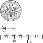 20G 3mm Ball End Grade 23 Titanium Post Stud Earrings