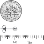 20G 4mm Ball End Grade 23 Titanium Post Stud Earrings