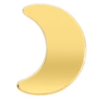 Implant Grade 23 Titanium Gold Tone Moon Threadless Push In Top