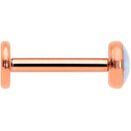16G 5/16 Faux Opal Rose Gold Tone Internal Thread Labret Tragus