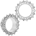 Clear Gem Floral Lotus Screw Fit Tunnel Plug Set