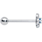 Blue Gem Celtic Knot Barbell Tongue Ring