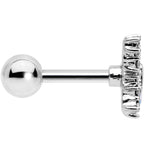 16G 1/4 Clear Gem Glam Butterfly Cartilage Tragus Earring