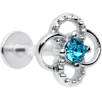 16G 5/16 Blue Gem Celtic Knot Labret Monroe Tragus