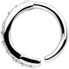 16G 5/16 Clear CZ Gem Forward Facing Closure Ring