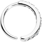 18G 5/16 Clear CZ Gem Forward Facing Closure Ring