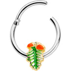 16G 3/8 Acorns Pine Cone Autumn Hinged Segment Ring