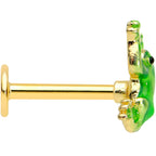 16G 5/16 Gold Tone Green Tree Frog Labret Monroe Tragus