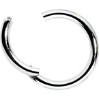 16G 5/16 White Synthetic Opal Forward Facing Hinged Segment Ring