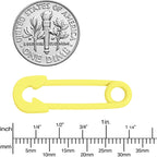 14G 3/4 Yellow Matte Punk Safety Pin Barbell Nipple Ring Set