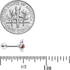 16G 1/4 Purple Red Flower in Flower Cartilage Tragus Earring