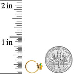 20G 5/16 Gold Tone Summer Sunflower Nose Hoop