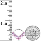 16G 5/16 Pink CZ Gem Chandelier Cartilage Clicker