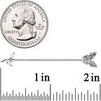 14G Clear CZ Gem Branch Butterfly Industrial Barbell 38mm