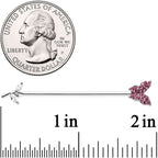 14G Clear Pink CZ Gem Branch Butterfly Industrial Barbell 38mm