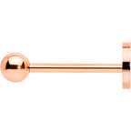 Rose Gold Tone Talking About Peace Sign Barbell Tongue Ring